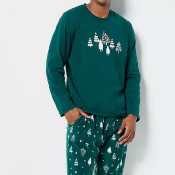 Cuddl Duds Womens/Mens Sleepwear 2-Piece Pajamas Jersey & Microfleece Pajamas - Picture 5 of 6